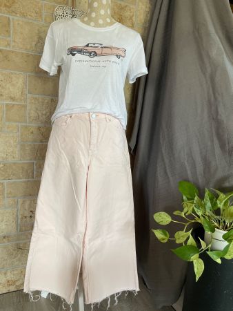 Kleiderpacket Bershka T-Shirt & Q/S Jeans Gr. 36, rosa/lachs