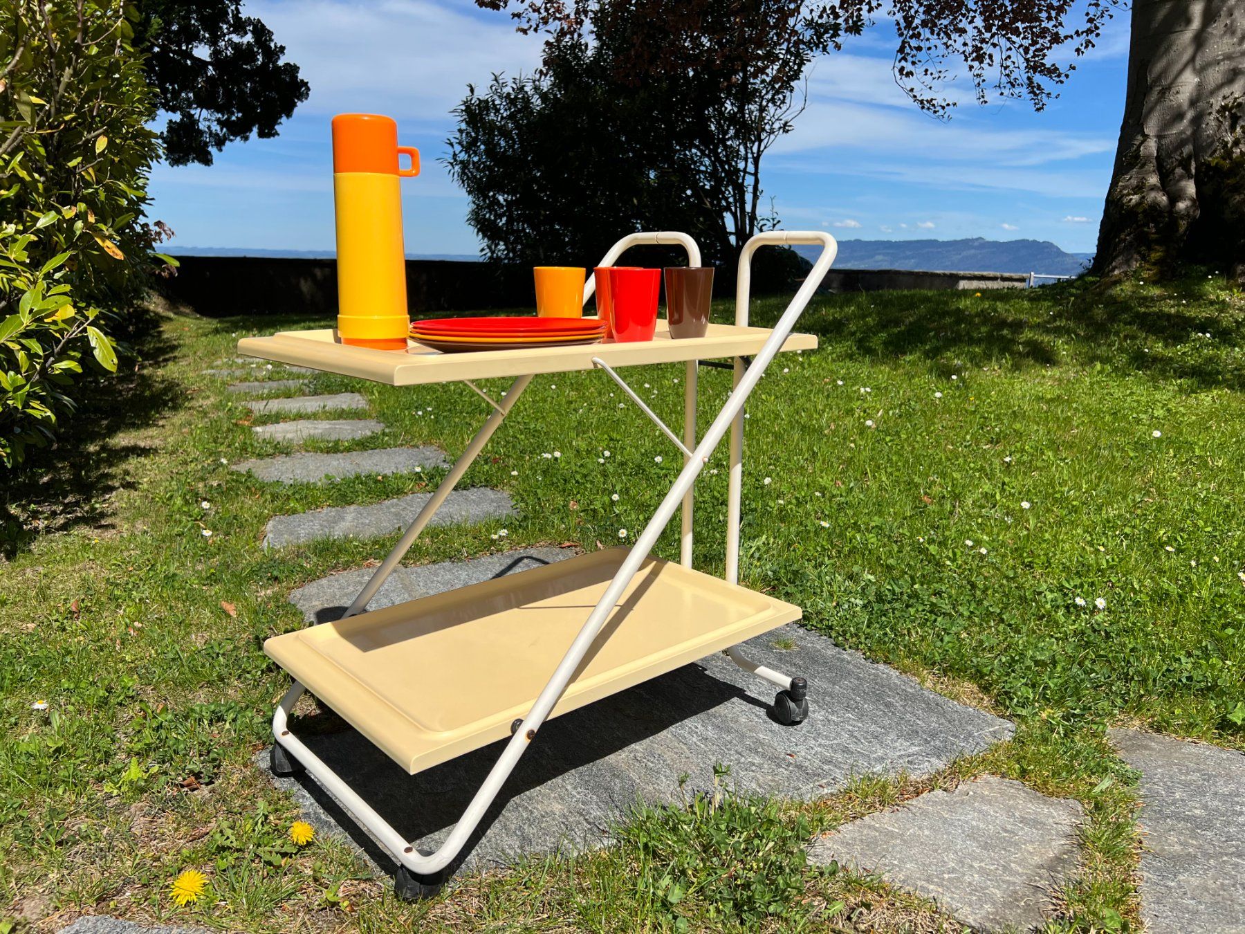 Carrelli di servizio: 70er Jahren Servierwagen – Usato da Walzenhausen venduto da stilvollwohnen 2
