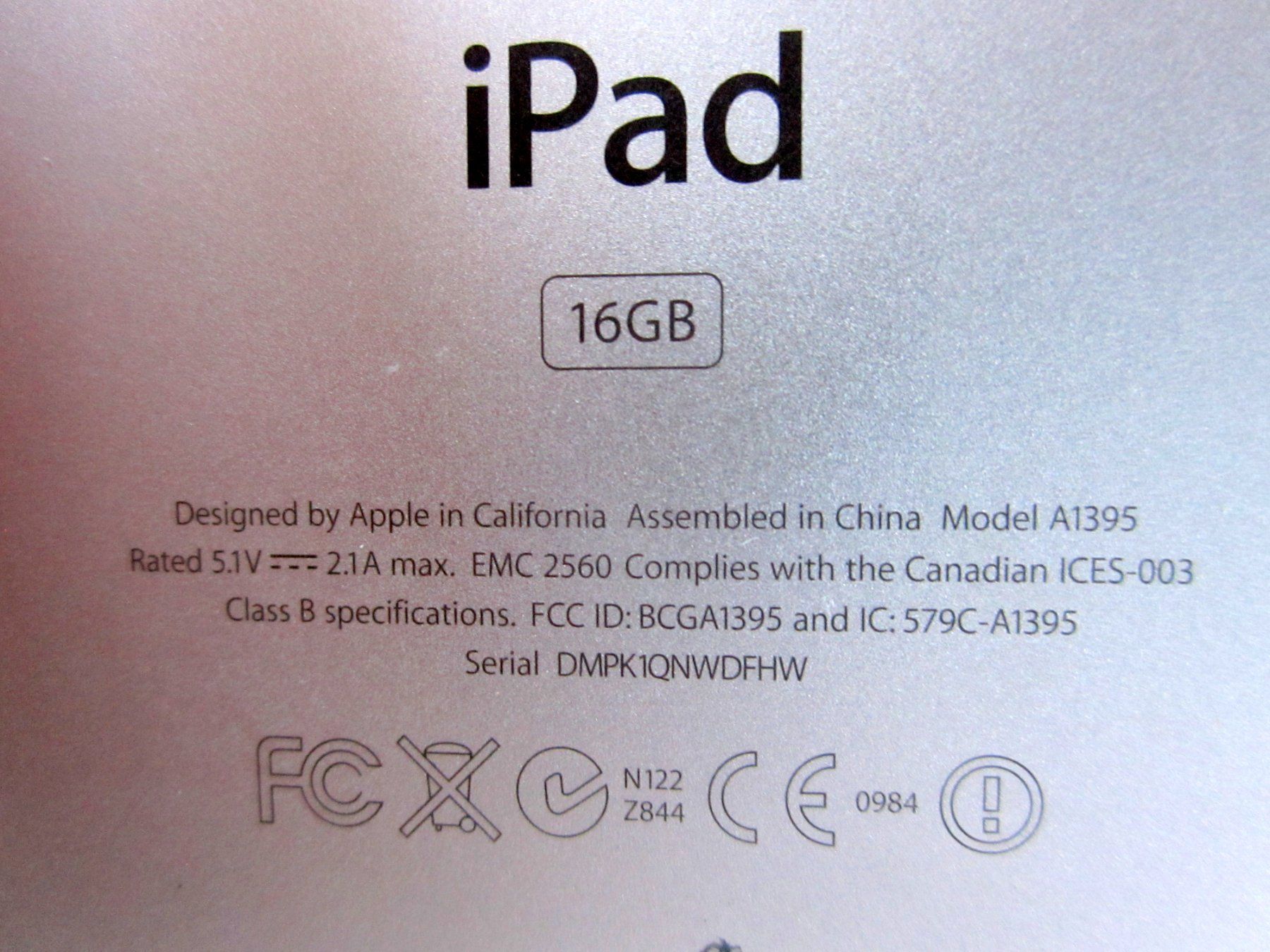 Apple Tablettes PC: I Pad Apple Modell A 1395 16 GB – D'occasion à Binningen par fel_8mgn