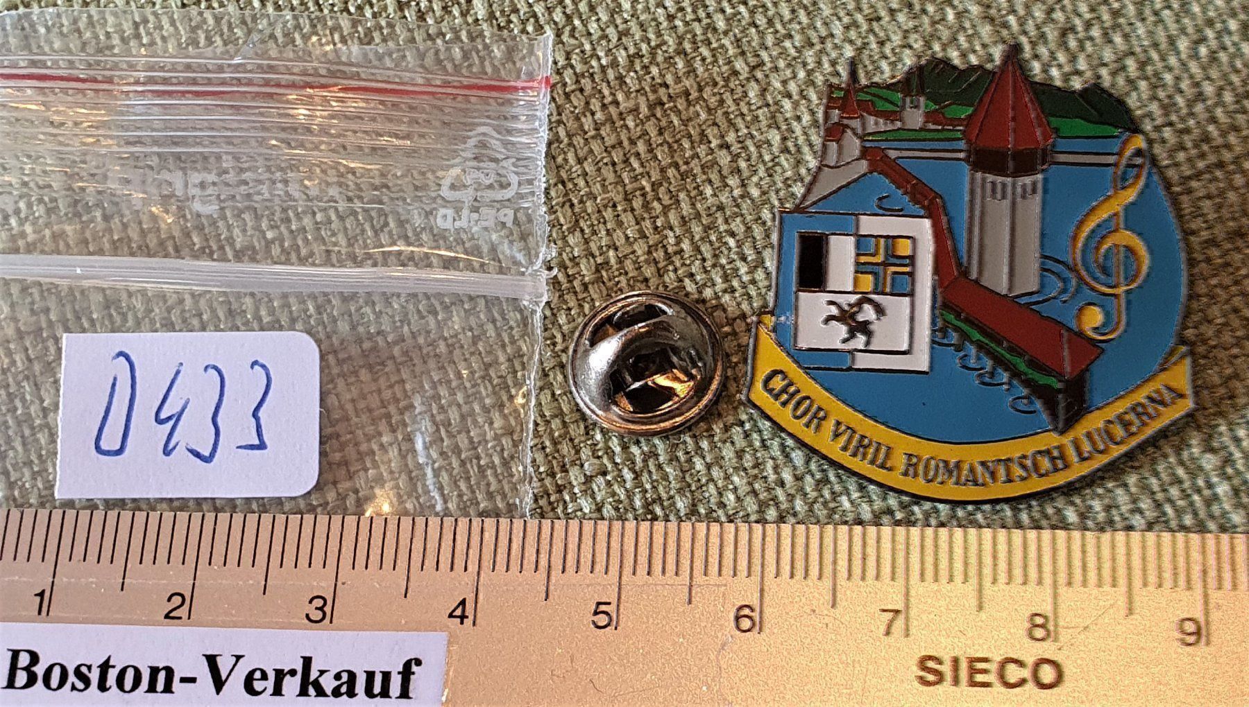 Placchette & Badge: D433 - Pin Chor Viril Romantsch Lucerna – Usato da Reinach BL venduto da Boston-Verkauf 2