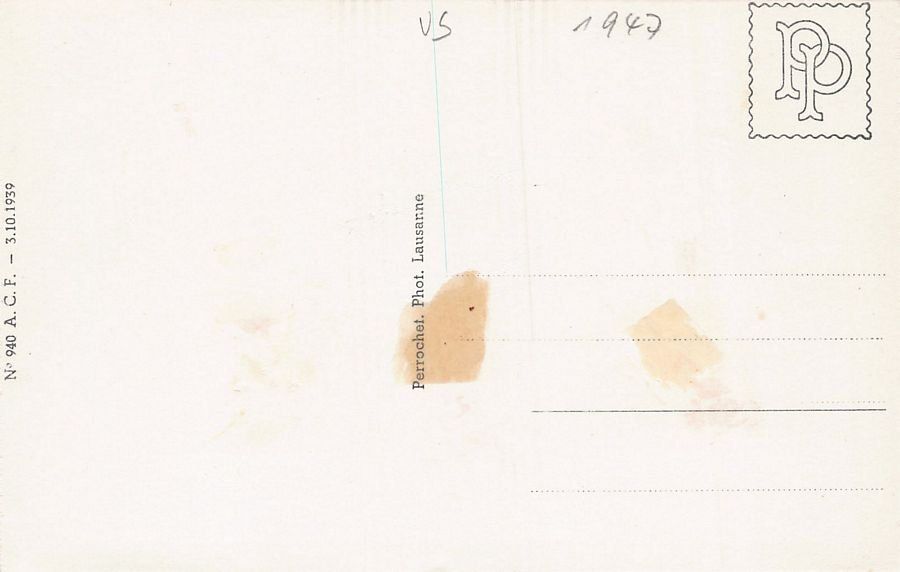 Cartes postales: Champéry, Café du Centre, datée 1947 – D'occasion à Frauenfeld par POML 1
