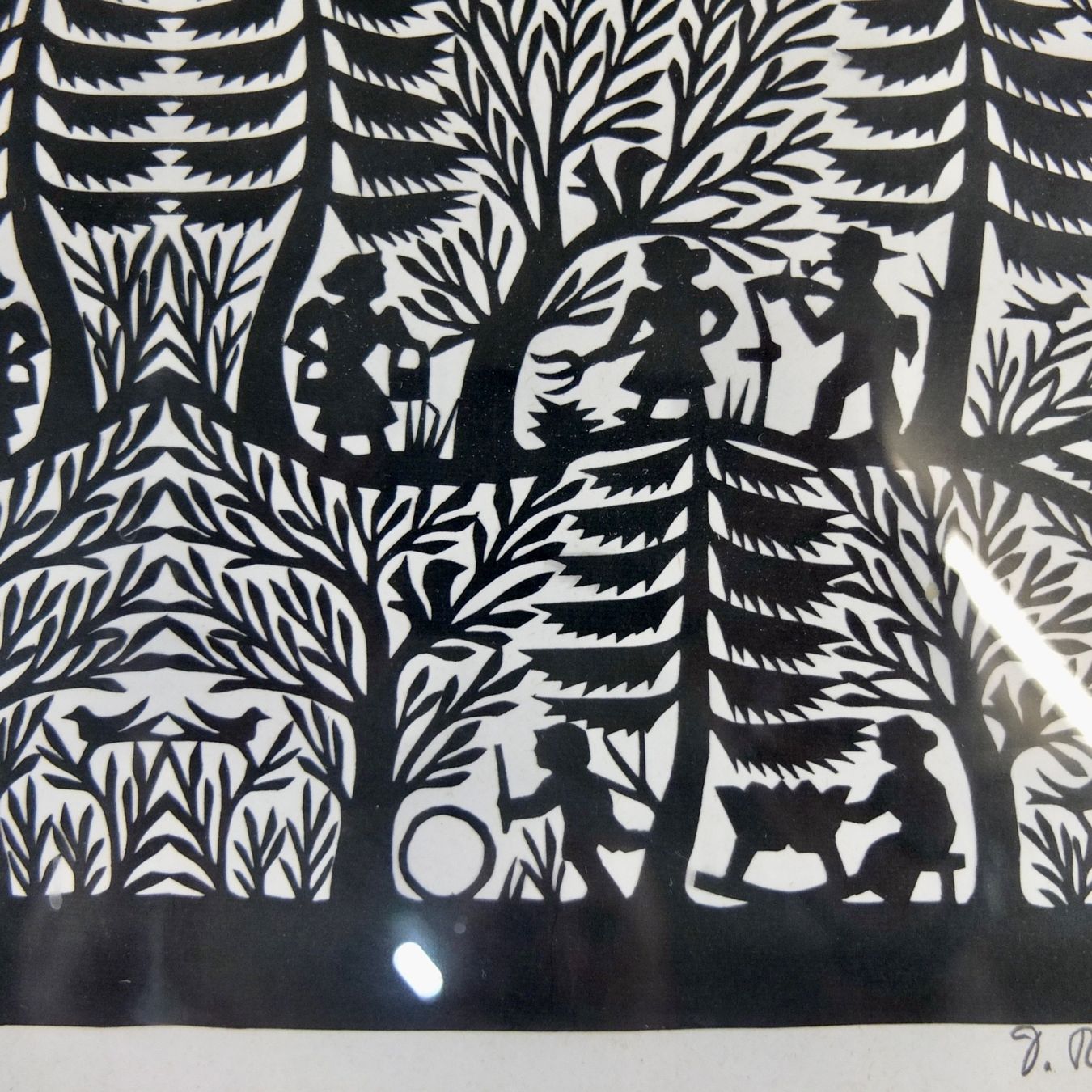 Grafica & Litografie: David Regez, Scherenschnitt – Usato da Basel venduto da Brocki-auf-dem-Wolf 3