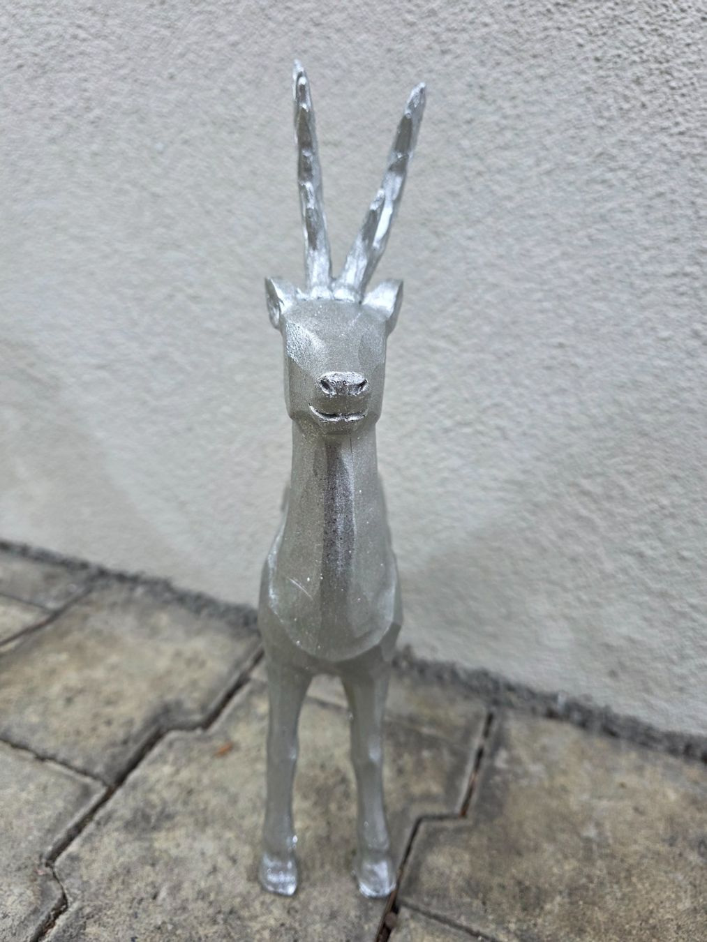 Tutte le decorazioni: Silberner Deko Hirsch, gross 31cm,  Neu – Nuovo e nell'imballaggio originale da Thalheim venduto da silvara01 3