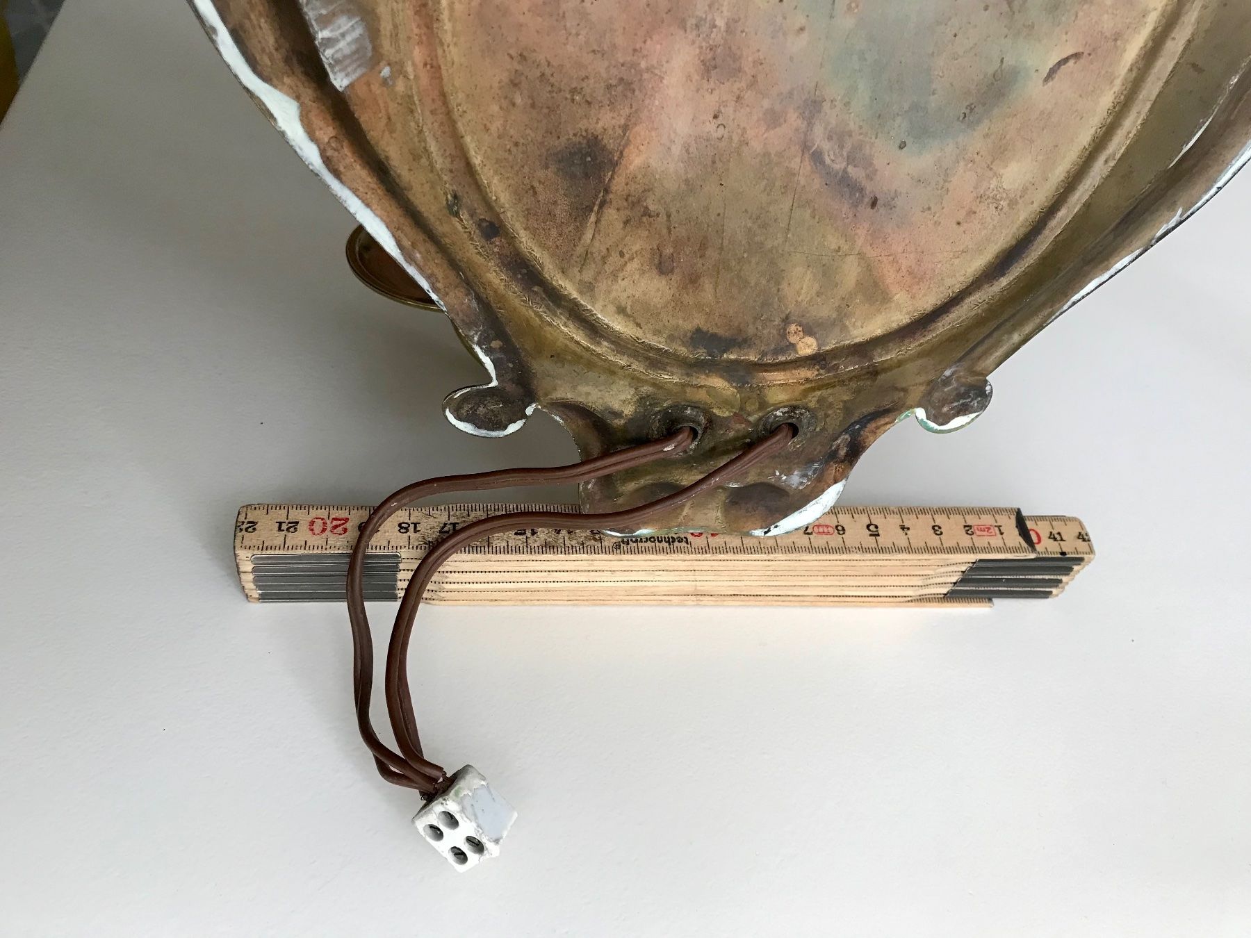 Lampes: Wandlampe Messingschild Vintage – D'occasion à Basel par nostanz 8
