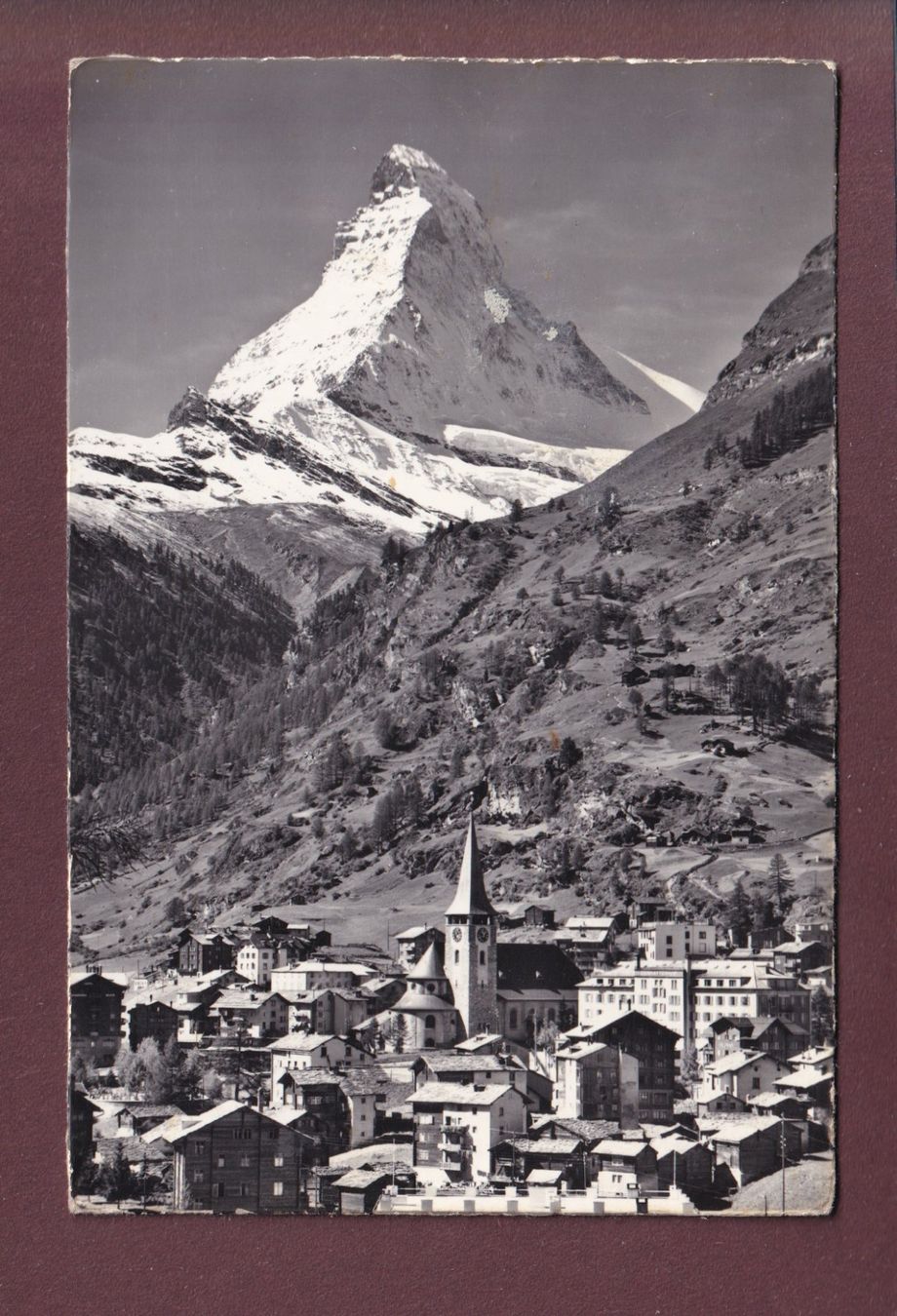 Cartoline postali: Zermatt - MATTERHORN - CERVIN - 1962 – Usato da Pully venduto da nicecards