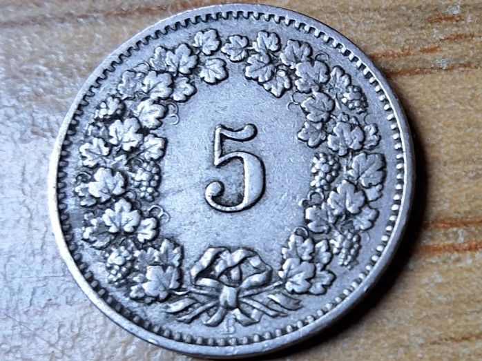 Toutes les monnaies: 5 Rappen 1882 - sehr schön! – D'occasion à Münchenstein par purbach1 3