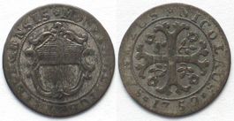 FREIBURG / FRIBOURG Halbbatzen 1752 vz-