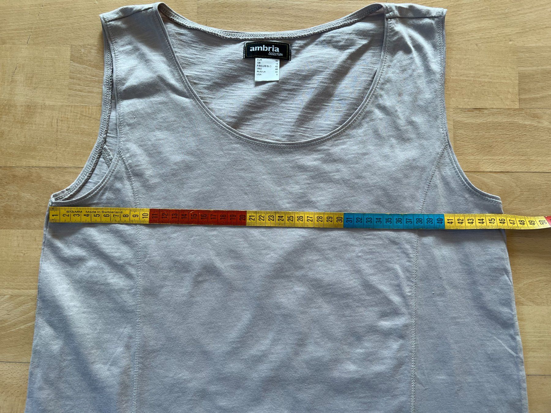 Tops: Ambria Damen Long Top in Gr. 40, Hellgrau – D'occasion à Worb par farben20zauber 3