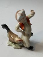 Herend Figur tanzender Junge mit Hahn Porzellan 12 cm   P06#
