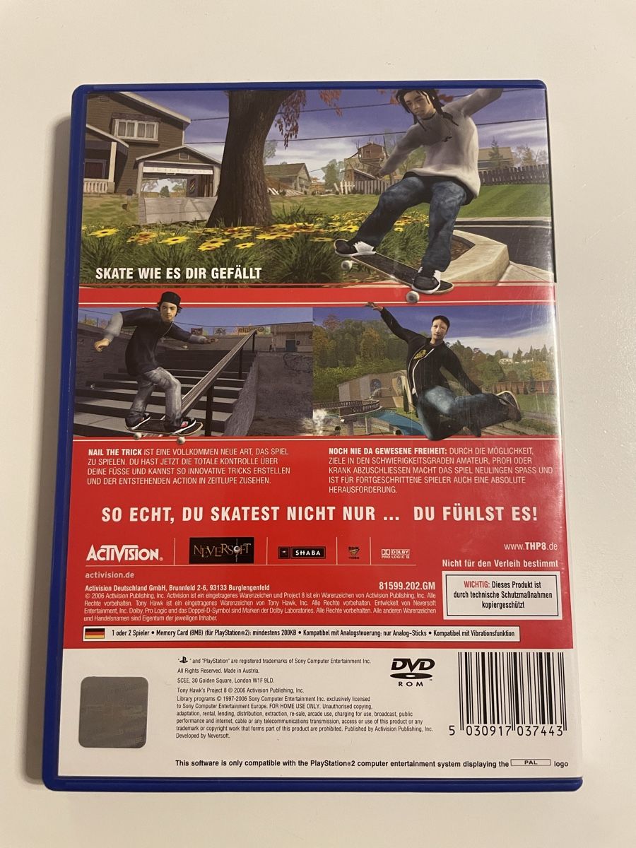 Sony Spiele: Tony Hawks Project 8 / PS2 – Gebraucht aus Zürich von Bomboo 1