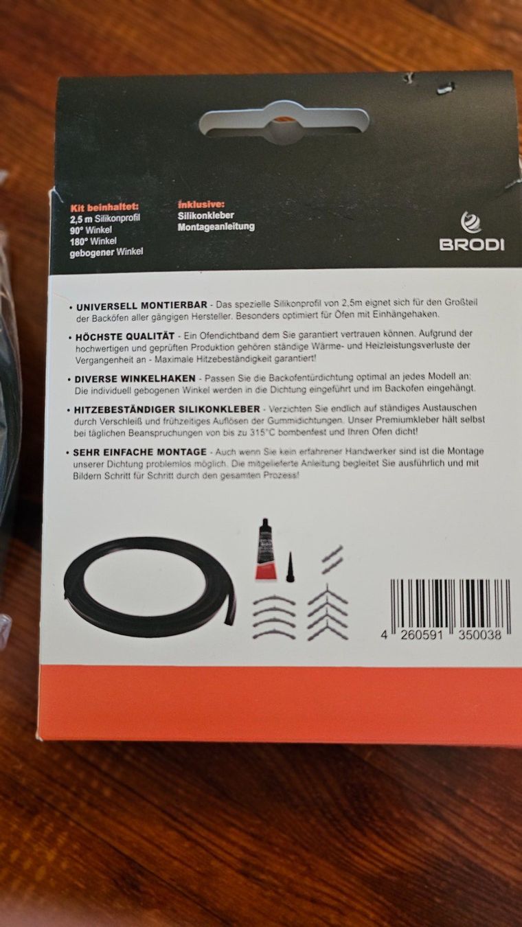 Sanitari: Backofendichtung kit - Brodi Universal – Nuovo e nell'imballaggio originale da Küssnacht am Rigi venduto da delanyc 3