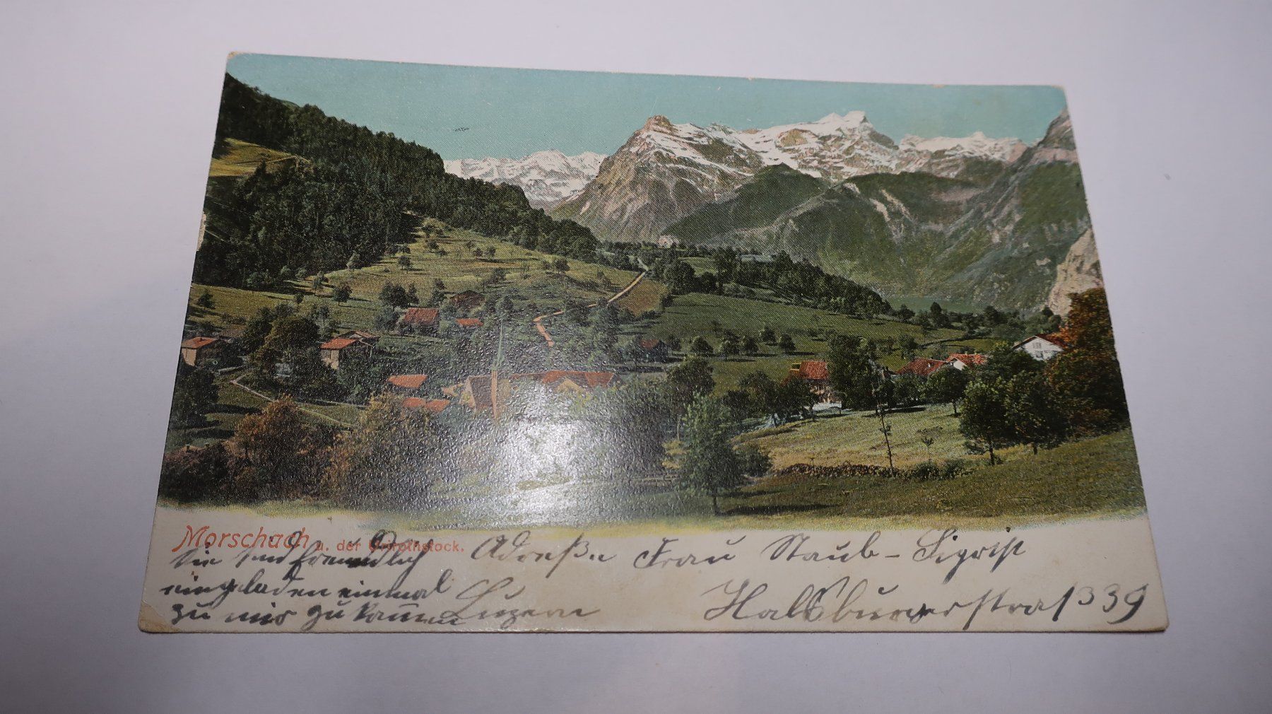 Cartoline postali: Morschach u. der Urirothstock  1917 – Usato da Cormoret venduto da Pascalll2001 1