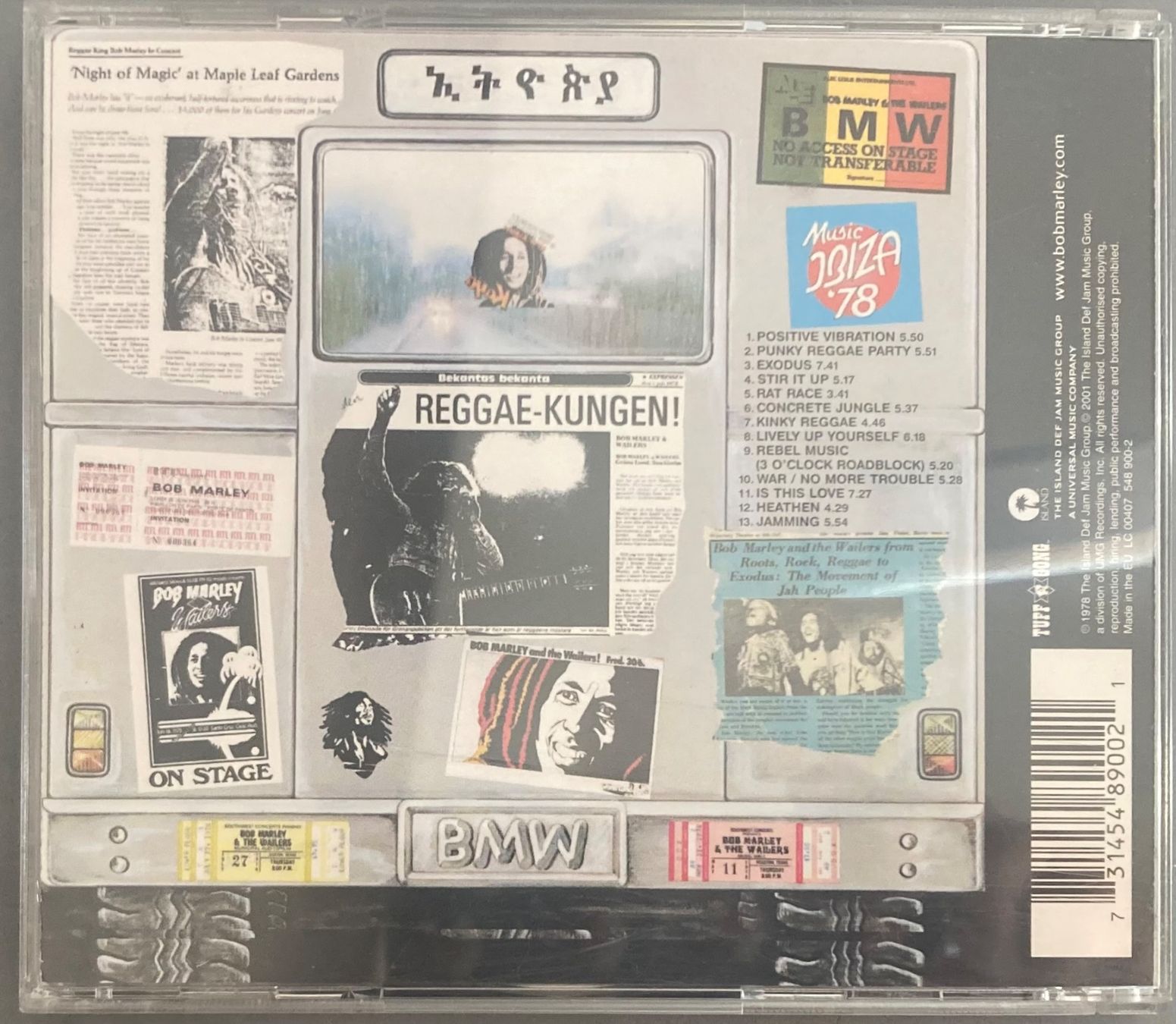 CD: BOB MARLEY & THE WAILERS - BABYLON BY BUS – Usato da Poliez-Pittet venduto da Newtown-Records 1