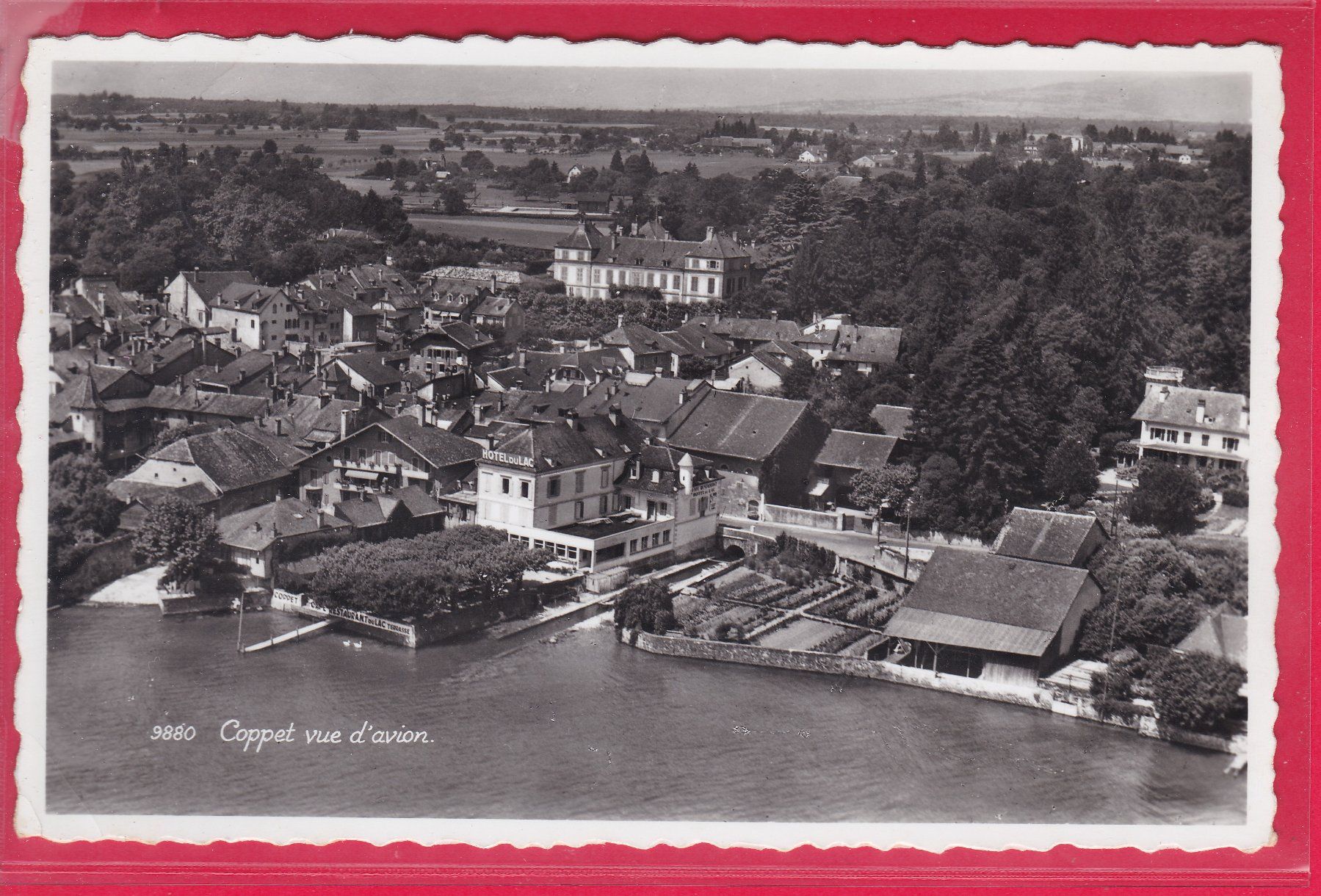 Cartoline postali: COPPET VUE D'AVION, 19.5.1961 – Usato da Oberrieden venduto da Gebirgsstelze