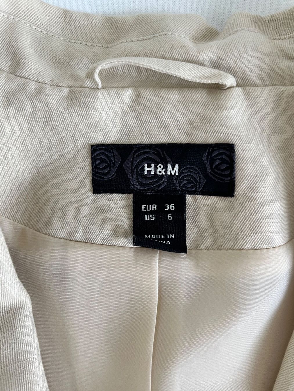 H&M Giacche: Damen Leinen Blazer, Beige, Gr. 36 – Usato da Männedorf venduto da bluevis 2
