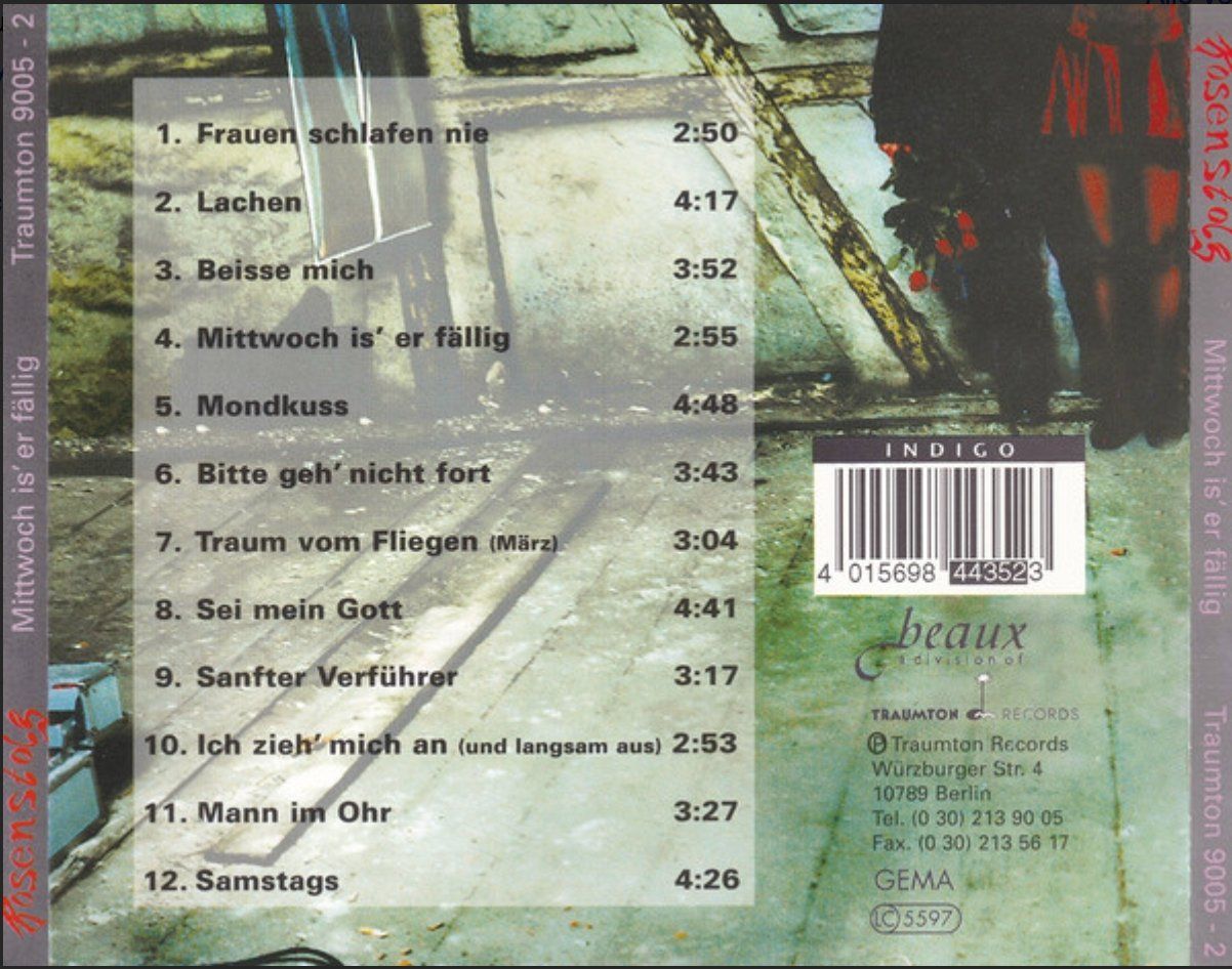 CD: Rosenstolz - Mittwoch Is'er Fällig – Usato da Brunnen venduto da Barfly5 1