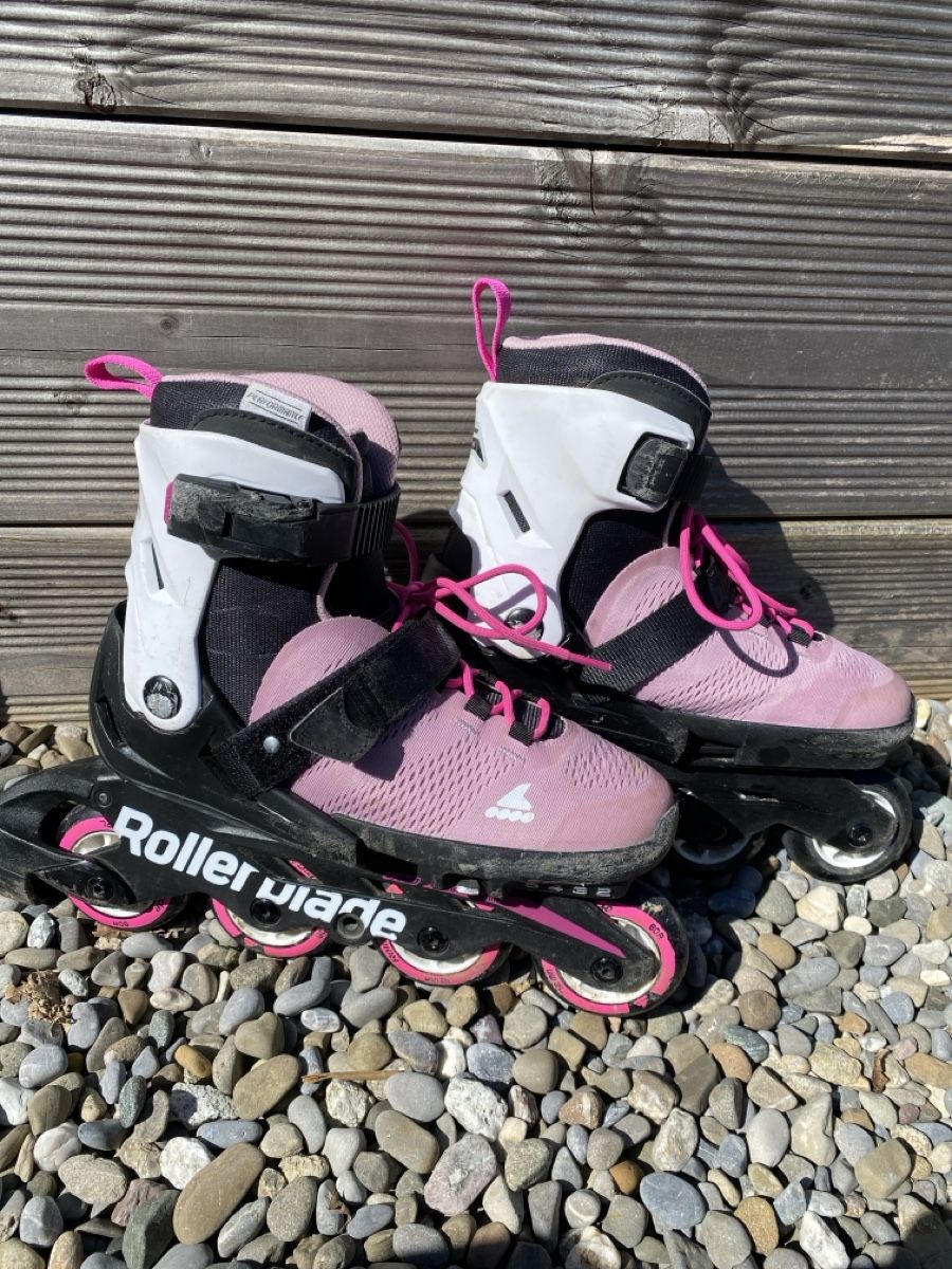 Pattini in linea & Pattini a rotelle: Mädchen Rollschuhe pink Gr. 33-36,5 Rollerblade Inline-Skate – Usato da Baden venduto da niba10