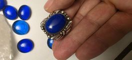 Handmade Lapis lazulis Ring .Sehr Massiv.925 Sterling Silver