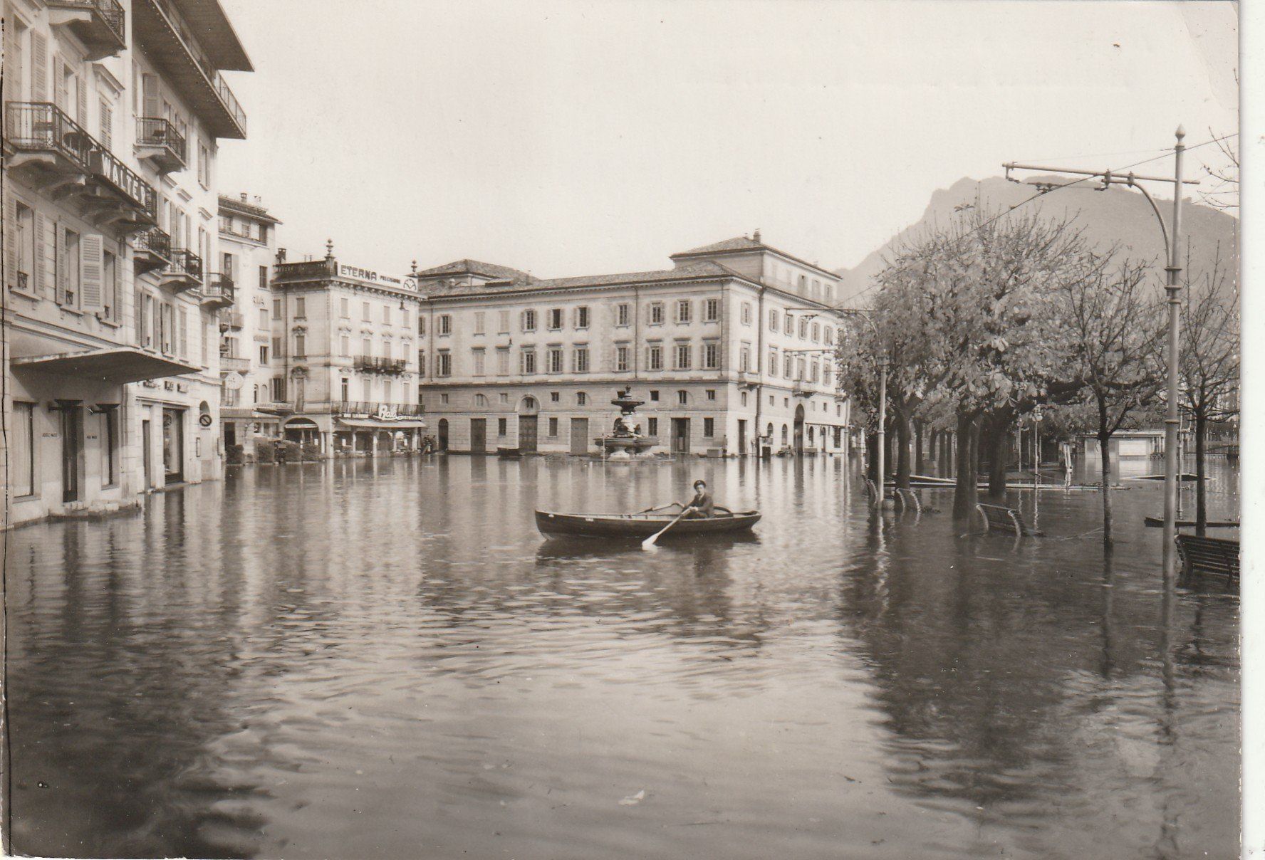 Cartoline postali: Lugano Hochwasser 1951 – Usato da Rorschacherberg venduto da fratovi2