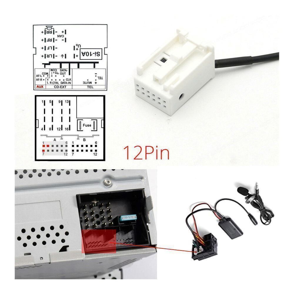 Unità & Adattatore: Vw Autoradio Bluetooth Aux Adapter Audi Skoda RCD RNS – Nuovo e nell'imballaggio originale da Chiasso venduto da online.shop 2