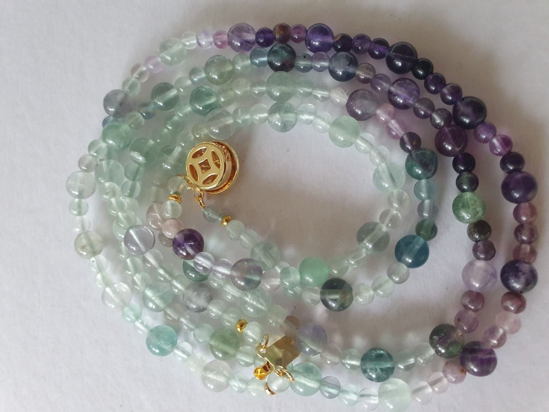 Catenine: Super Kette. Fluorite 2 Reichen – Nuovo (secondo la descrizione) da Benglen venduto da Meercat3 4