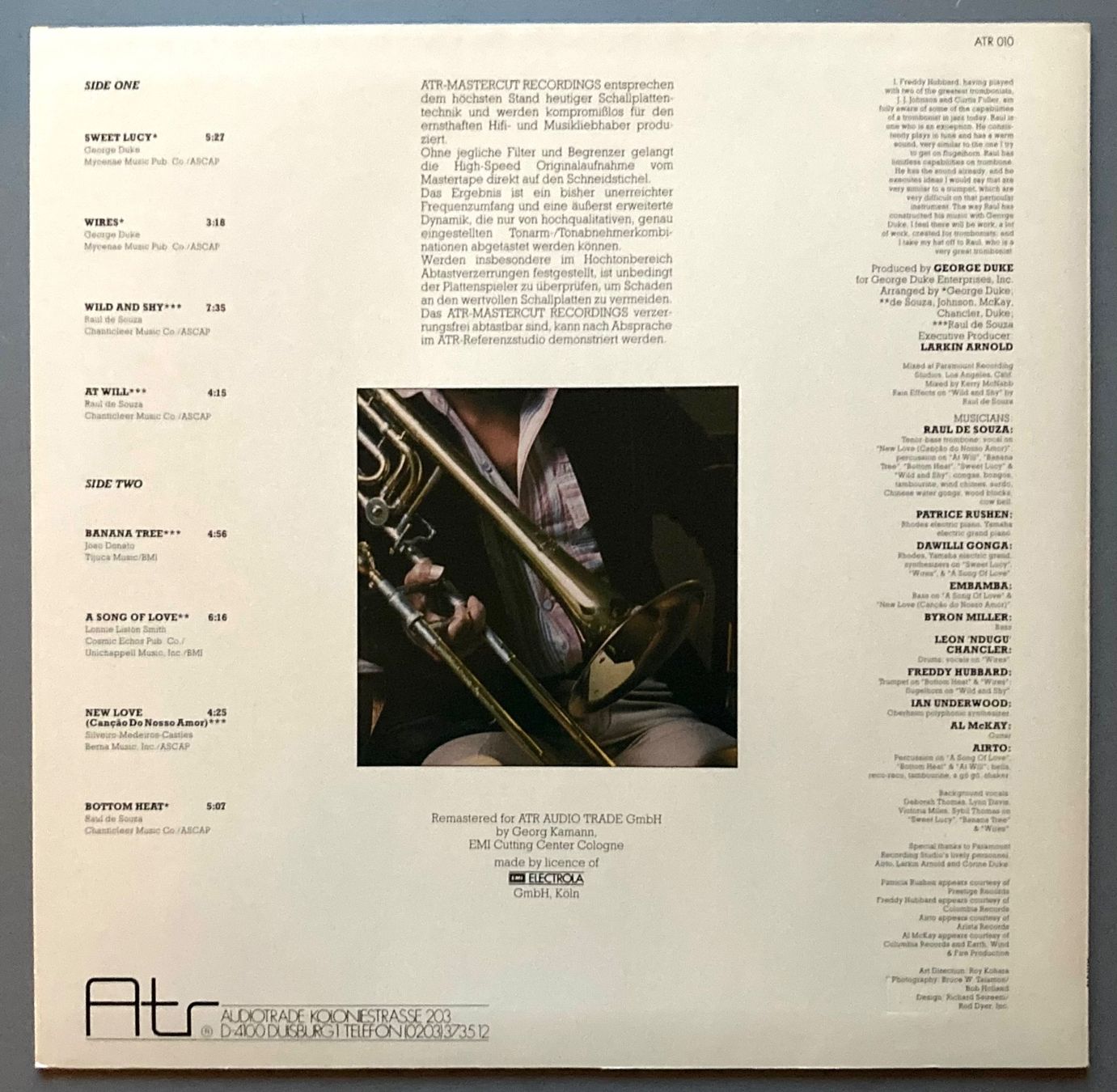 Dischi in vinile: RAUL DE SOUZA - SWEET LUCY – Usato da Poliez-Pittet venduto da Newtown-Records 1