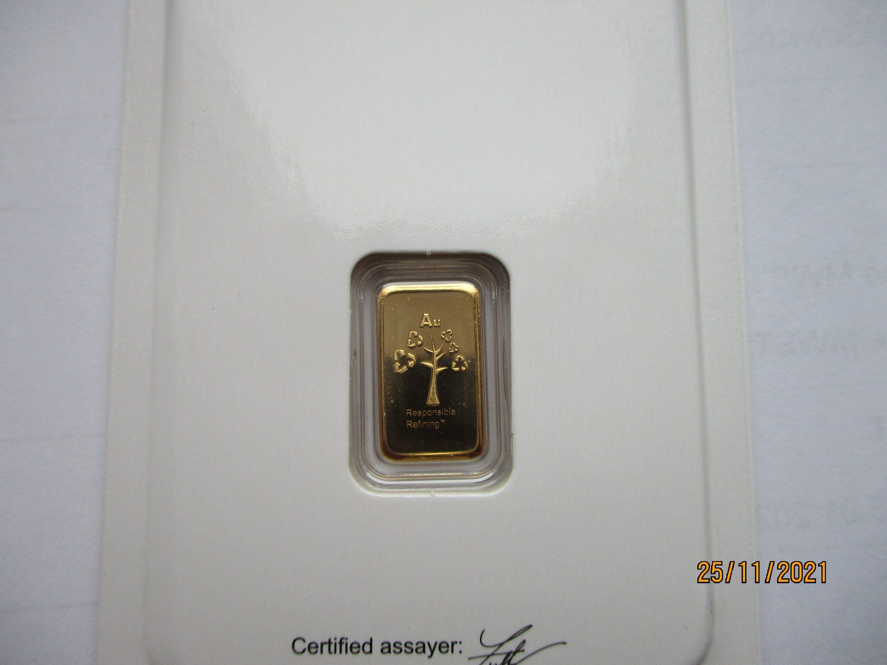 Metalli preziosi: 1gr. Goldbarren Nr. 031921 – Nuovo e nell'imballaggio originale da Liestal venduto da Disc-Point 2