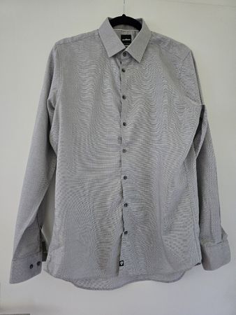 Strellson Herren Hemd Grau – Gr. 40 / Slim Fit 