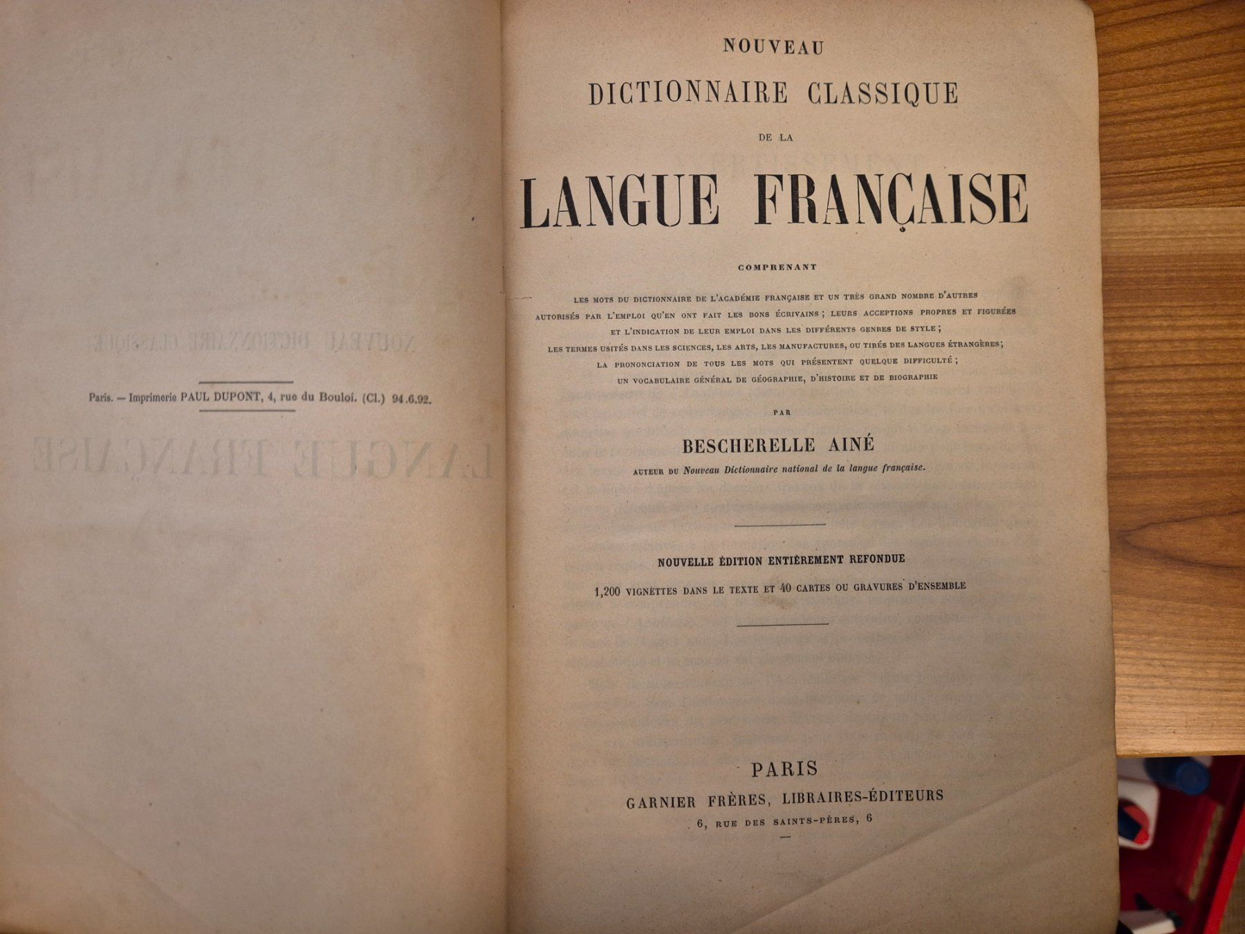 Libri: Ancien dictionnaire Bescherelle – Usato da Lausanne venduto da lugia1998 1