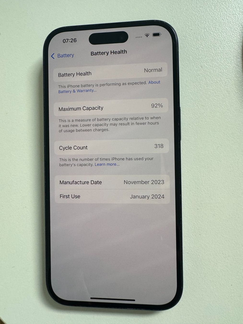 Apple Portables: iPhone 15 Noir 128GB-92% – D'occasion à Chatelaine par lae_7h8n 4