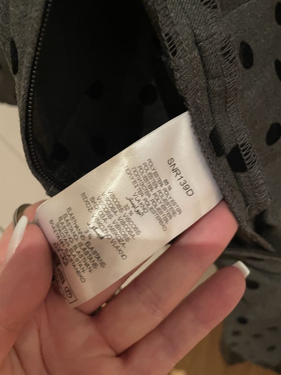Nafnaf Vestiti: Naf Naf Kleid, Grau mit Pünktchen, Grösse 38 – Usato da Basel venduto da oks_7kxy 6