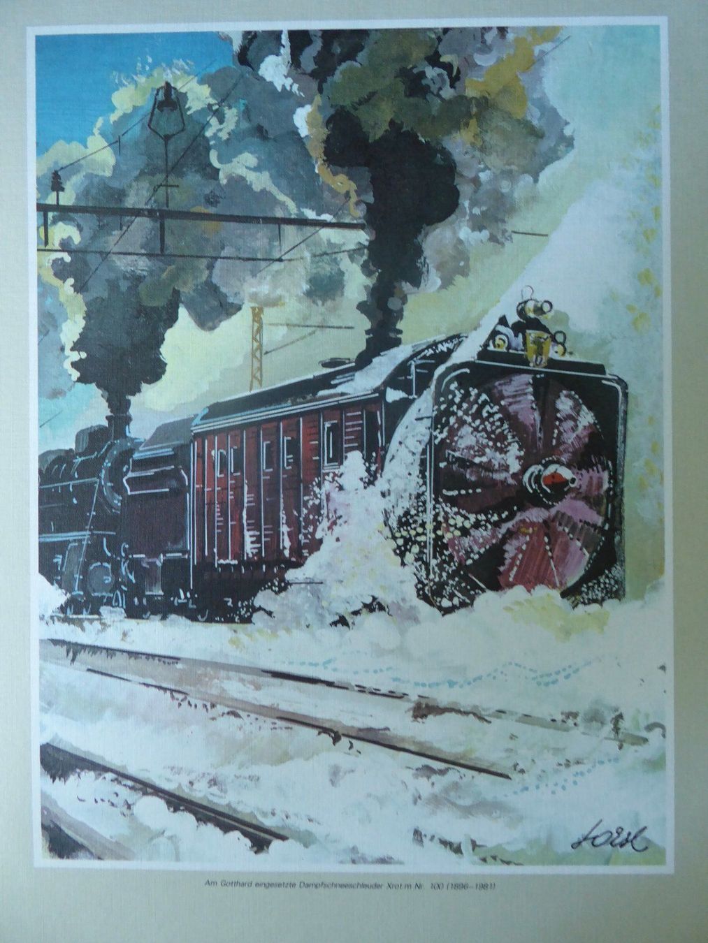 Poster & Bilder: Bild Eisenbahn - Druck – Gebraucht aus Zürich von Chaeffeler 1
