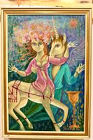 Tableau sur toile Surréaliste. Artiste: A. Schariat 1981