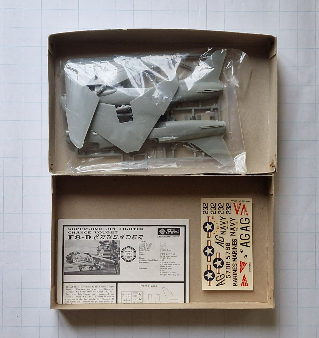 Kit di modellismo & Modellini statici: Fujimi 1/70 F8-D Crusader – Usato da Liestal venduto da duese56 2