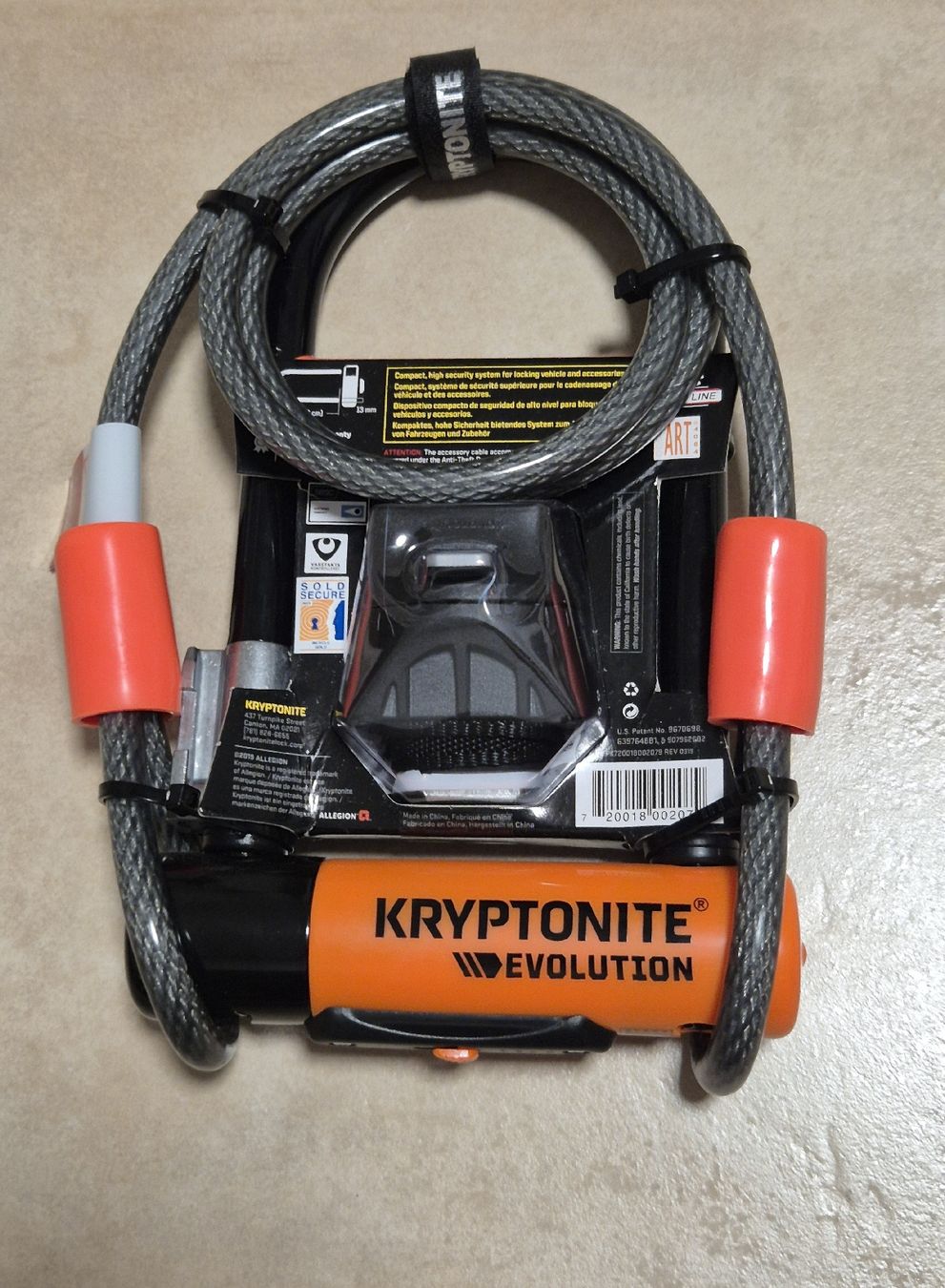 Lucchetti: Kryptonite Bügelschloss Evolution Mini7 mit Kryptoflex Kabel – Nuovo e nell'imballaggio originale da Thun venduto da ThunerSammler 2