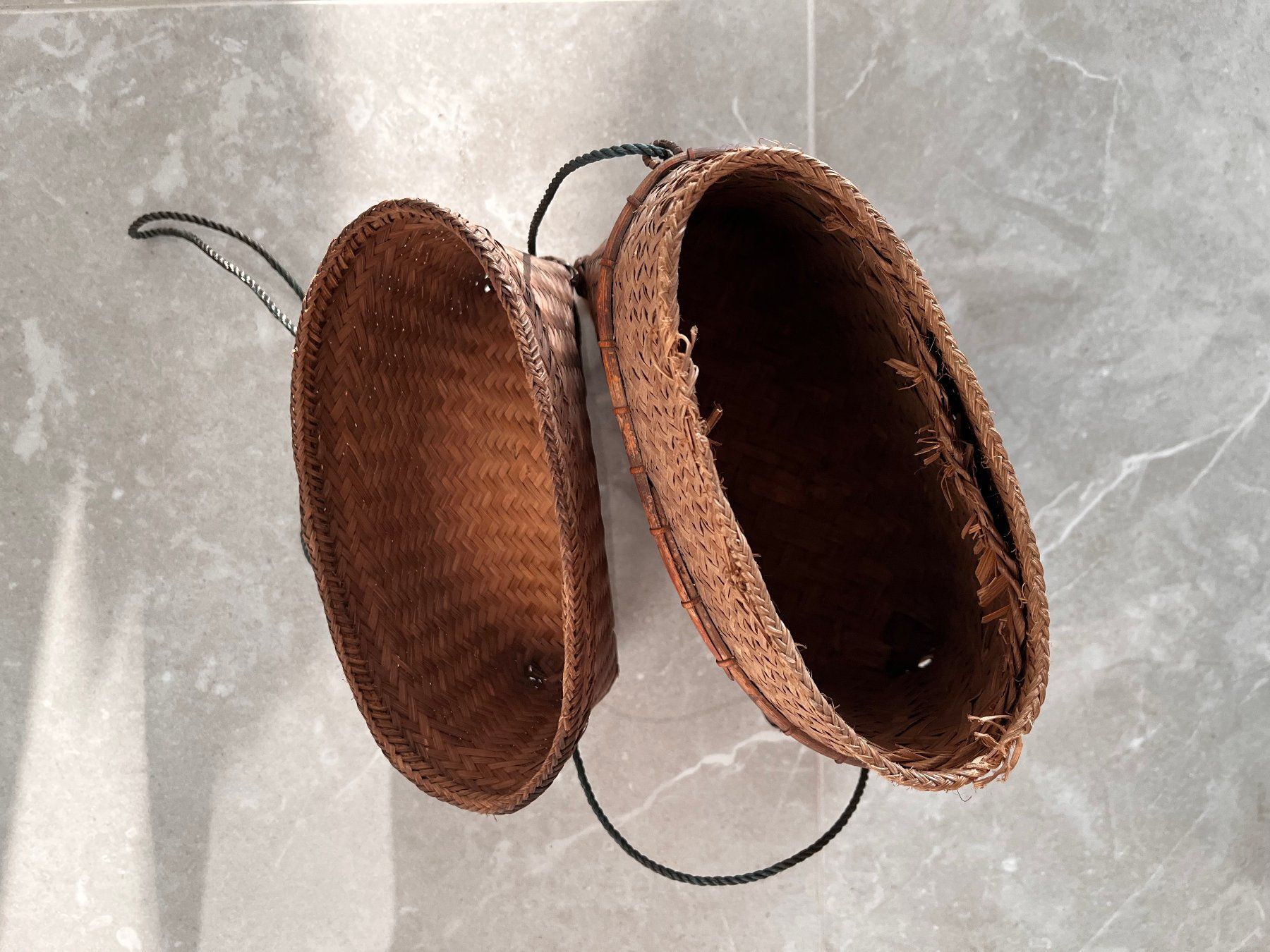 Borse da donna: Handgemachte Holz-Rattan Tasche Vintage Boho – Usato da Untersiggenthal venduto da Sofie013 3