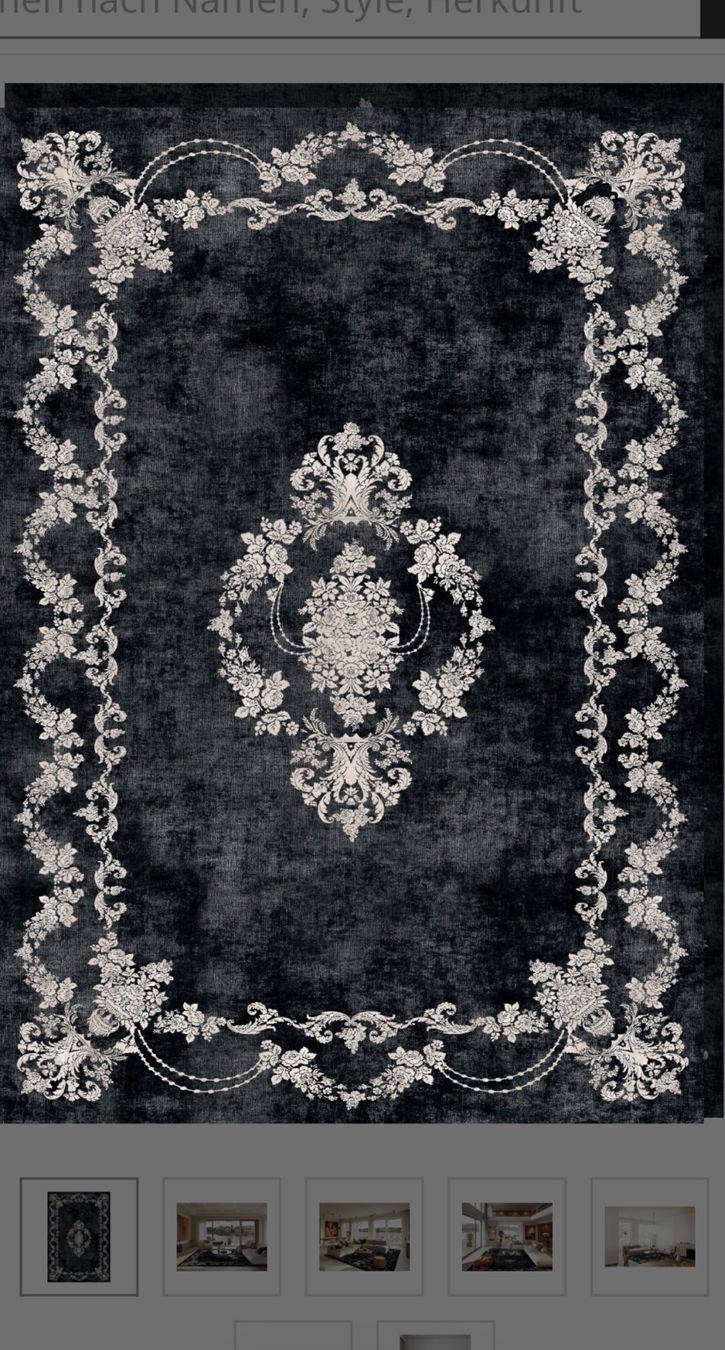 Tappeti: Neuer Perserteppich schwarzgrau mit Blumenmuster - 2x2.8m – Nuovo (secondo la descrizione) da Pratteln venduto da yoo_rkm5 1