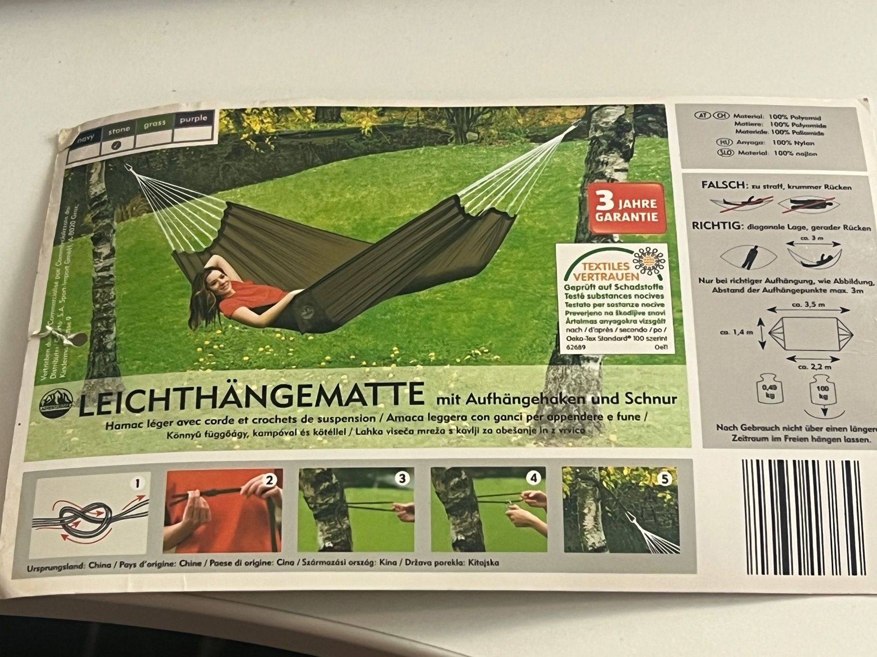 Hängematten: Adventuridge Leicht-Hängematte – Gebraucht aus Boningen von LAZ 1