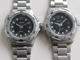 2 CARAVELLE Quartz Taucheruhren 100M mit Bracelet ohne Werk