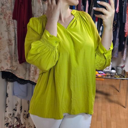 Sommerliche bluse grün Gr. 46 luftig leicht