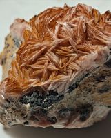 Barite a "Cresta di Gallo" con Cerussite su Galena
