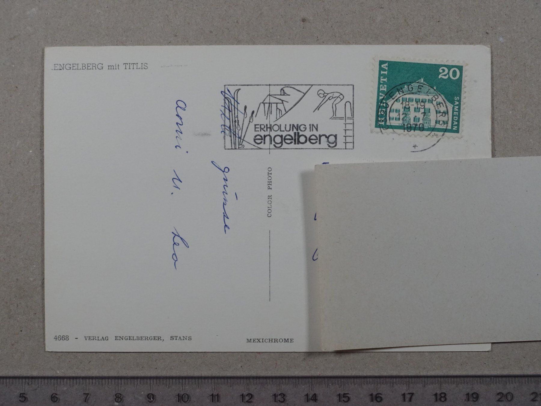 Cartoline postali: Engelberg, Titlis, 1970 – Usato da Lenzburg venduto da fh1 1