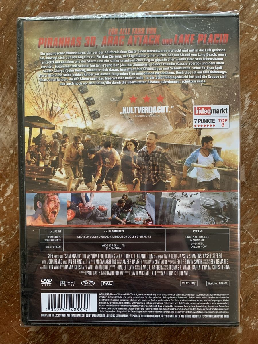Tutti i DVDs: SHARKNADO (DVD) NEU OVP – Nuovo e nell'imballaggio originale da Thun venduto da mar_6vkg 1