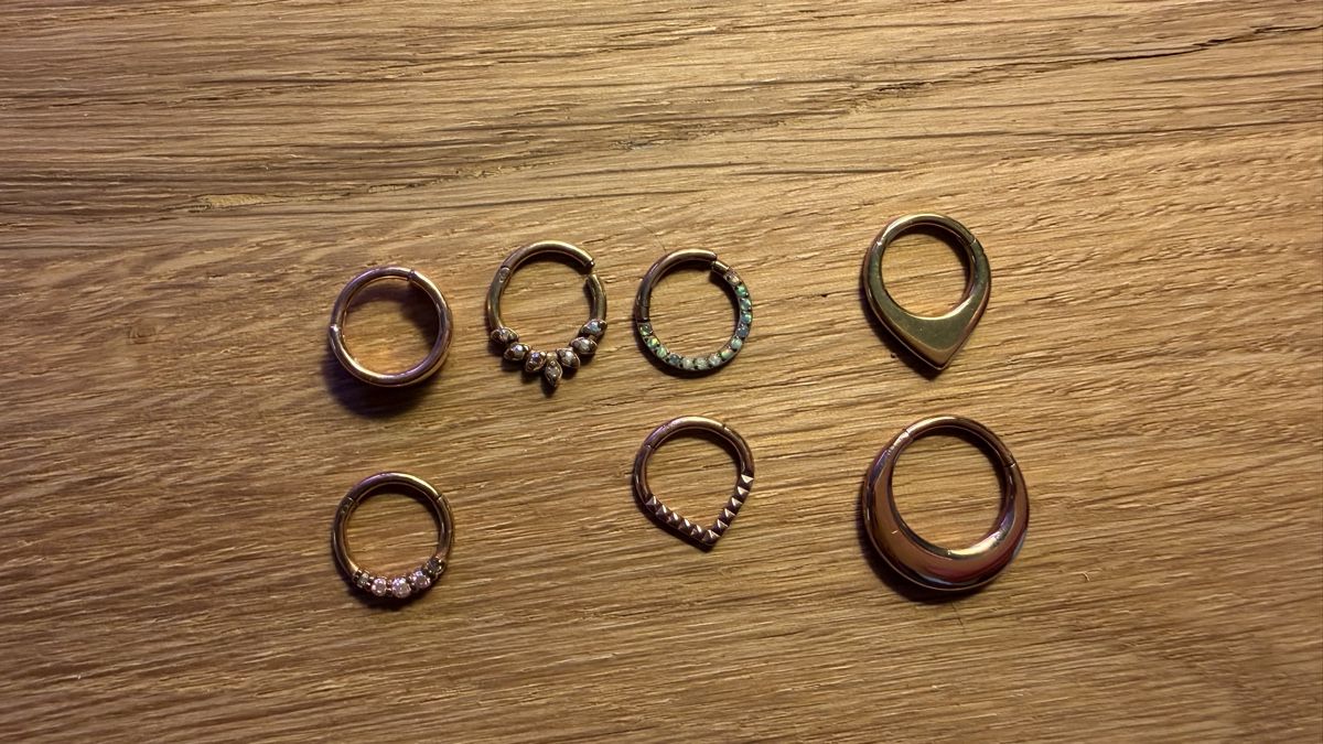 Gioielli per piercing: 7 Clicker Segment Rings - Septum Ear – Usato da Gebenstorf venduto da D0minika