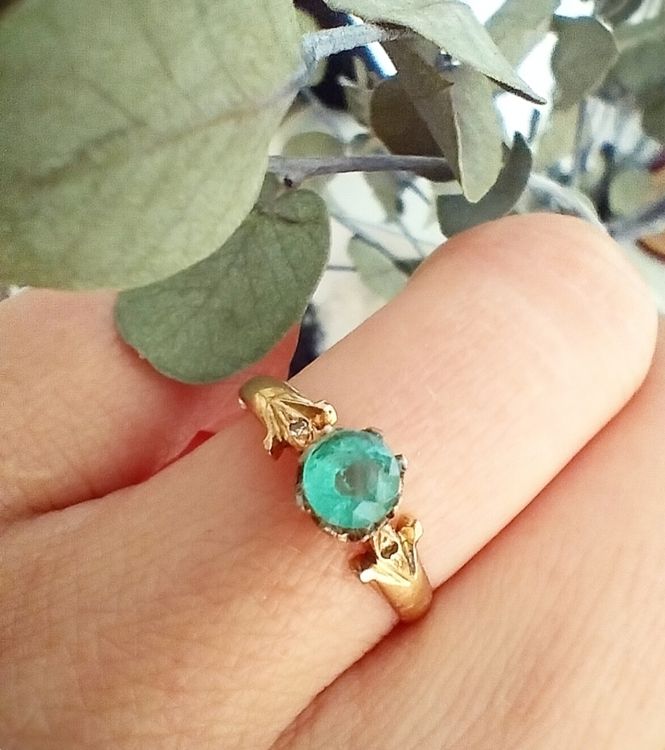 Smaragd Ring Gold Antik