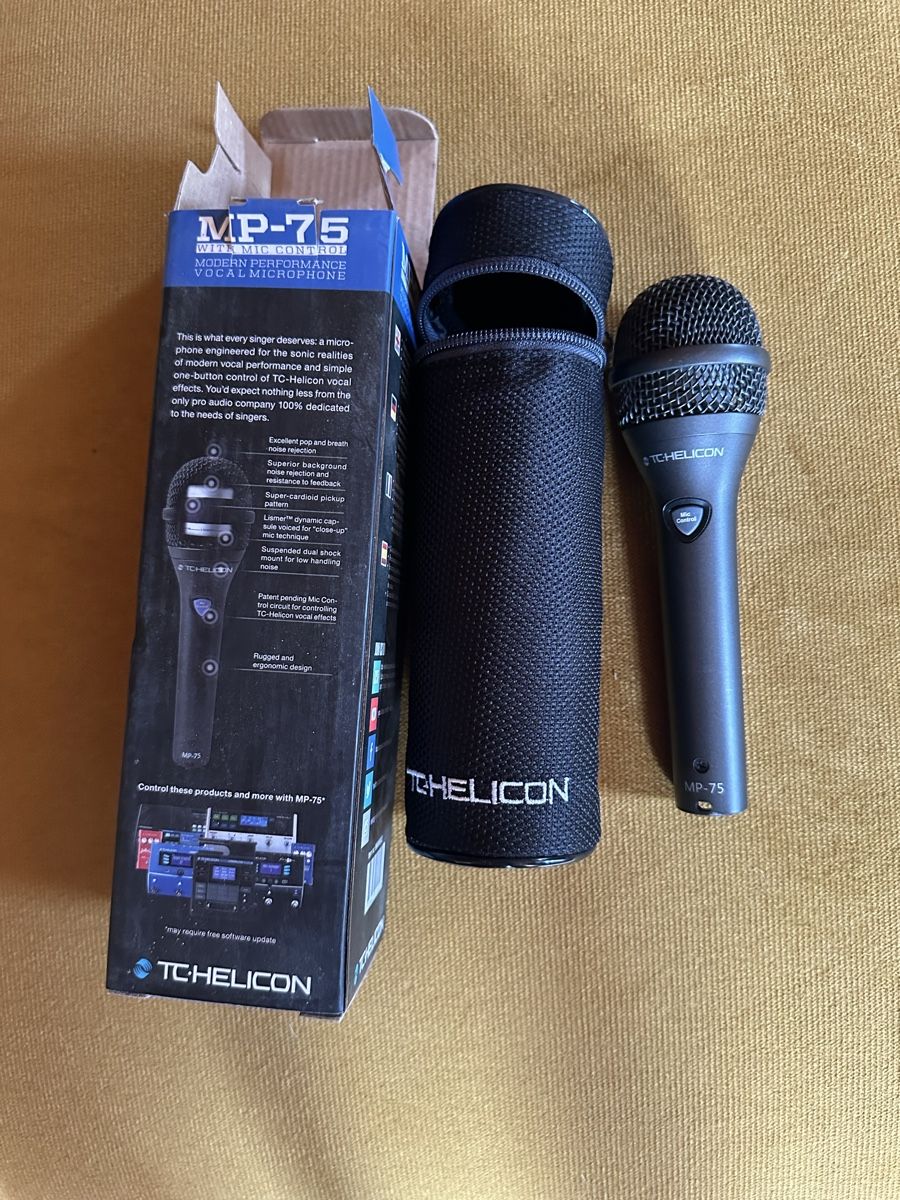 TC Helicon Microfoni: TC Helicon TP75 Microphone, mit Mic Control und Fenderkabel – Usato da Tschierv venduto da Screamingwolfguitars