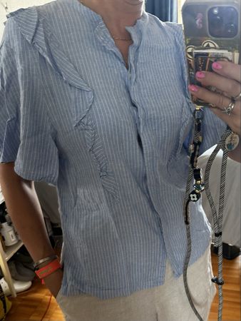 Bluse blau Flax Gr. L (38/40)