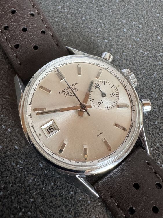 HEUER Carrera Dato aus 60 er Jahren mit Datum sehr selten (D