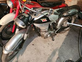 Seltene Oldtimer Moto Morini 125, Scheunenfund, defekt