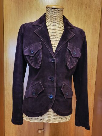 Veste femme Meltin'Pot en daim vieilli marron foncé T.S
